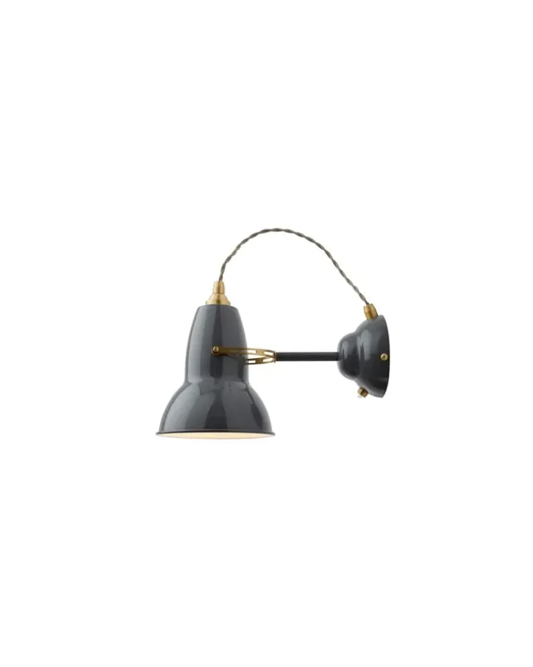 Wandleuchte 1227 - Grau - Messing - Designer George Carwardine