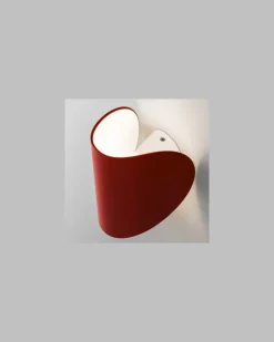 Wandleuchte IO - Rot - klarlackbeschichtetes Aluminium - Designer Claesson Koivisto Rune