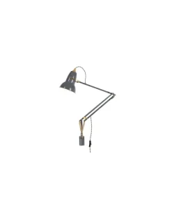 Wandleuchte mit On/Off-Schalter 1227 - Grau - Messing - Designer George Carwardine