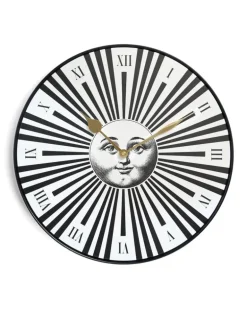 Wanduhr mit Sonnenmotiv - Schwarz