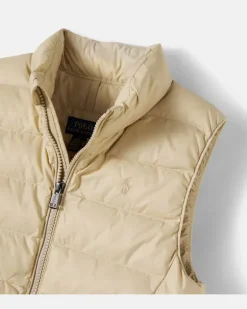 Wattierte Steppweste Beige