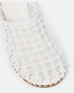 Wedge-Mules Double 110 aus Leder Weiß
