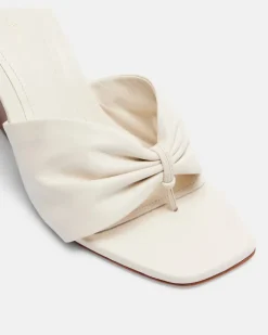 Wedge-Sandalen aus Leder Weiß