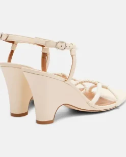 Wedge-Sandalen Eden aus Leder Beige