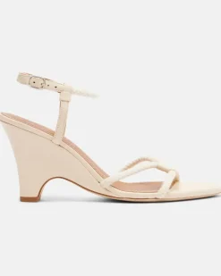 Wedge-Sandalen Eden aus Leder Beige