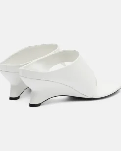 Wedge-Sandalen Marlow 55 aus Leder Weiß