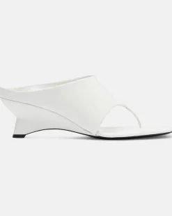 Wedge-Sandalen Marlow 55 aus Leder Weiß