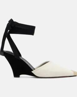 Wedges aus Canvas Beige
