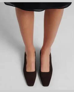 Wedges June aus Veloursleder Braun