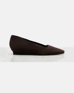 Wedges June aus Veloursleder Braun