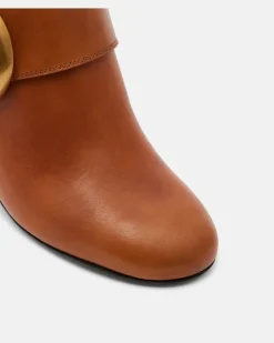 Wedges Sabot aus Leder Braun