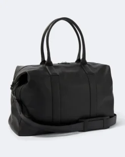 Weekender aus Leder Schwarz
