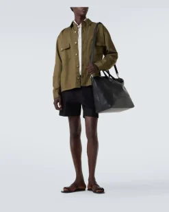 Weekender aus Leder Schwarz