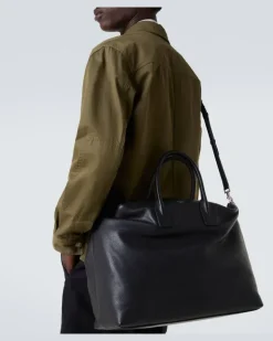 Weekender aus Leder Schwarz