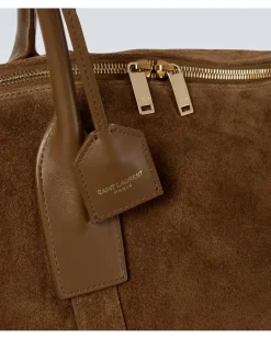 Weekender aus Veloursleder Braun