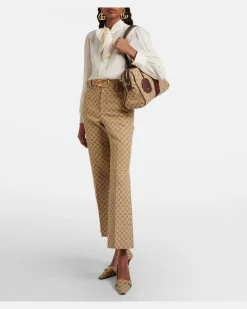 Weekender Borsetto GG Large aus Canvas Beige