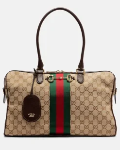 Weekender Borsetto GG Large aus Canvas Beige