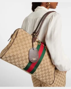Weekender Borsetto GG Large aus Canvas Beige