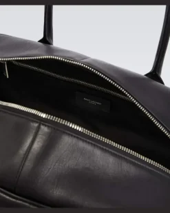 Weekender Giant aus Leder Schwarz