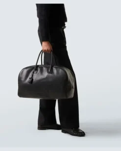 Weekender Giant aus Leder Schwarz