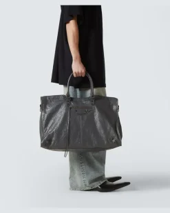 Weekender Le City aus Leder Grau