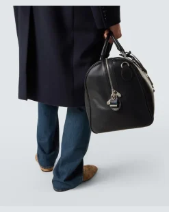 Weekender Web Trademark Medium aus Leder Schwarz