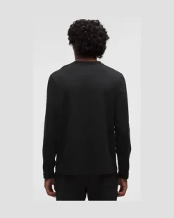 Weiches Jersey-Langarmshirt für Männer – Größe in Schwarz