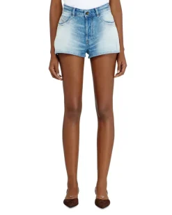 Weite Jeansshorts - Kurze Hosen - Damen - Blau