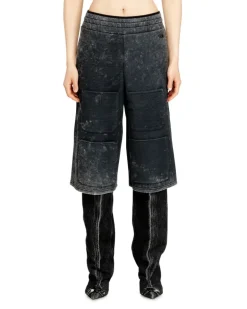 Weit geschnittene Shorts aus Scuba mit Marmoreffekt - Kurze Hosen - Unisex - Schwarz