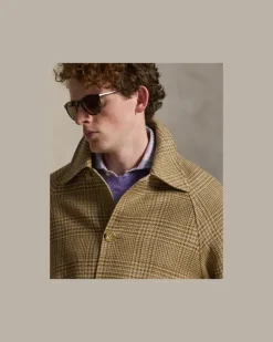 Wendbarer Balmacaan-Mantel Brown