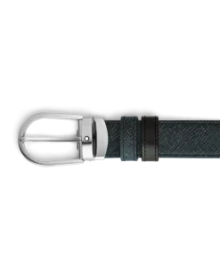 Wendbarer Gürtel mit hufeisenförmiger Schließe mm aus Sartorial Leder - MB220965 - Gürtel