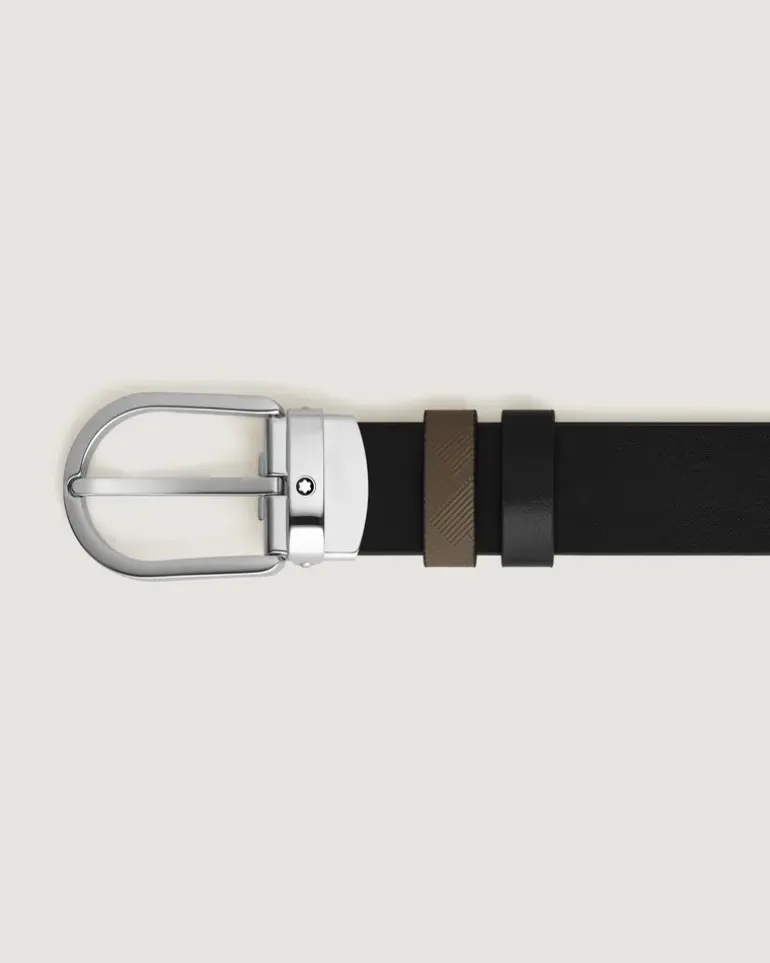 Wendbarer Gürtel mit hufeisenförmiger Schließe mm aus Extreme Leder - MB220982 - Gürtel