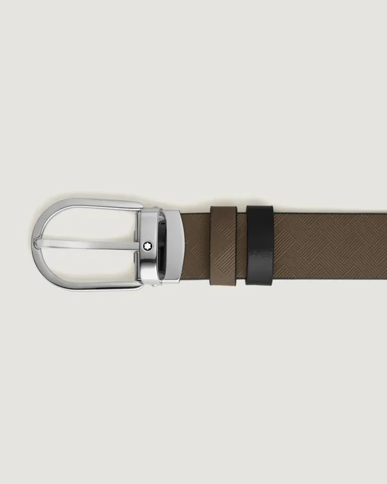 Wendbarer Gürtel mit hufeisenförmiger Schließe mm aus Extreme Leder - MB220982 - Gürtel