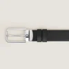Wendbarer Gürtel mit rechteckiger Schließe 30 mm aus Sartorial Leder - Schwarz - Leder - MB223409 - Gürtel