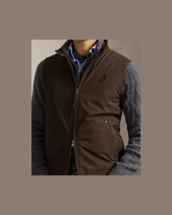 Weste Abottson aus Gabardine Brown