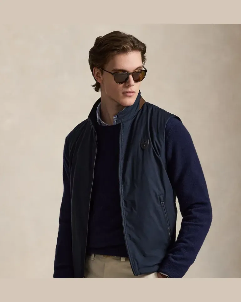 Weste Abottson aus Gabardine Blue