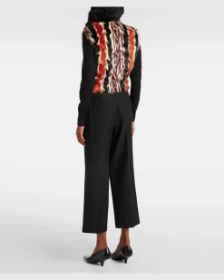 Weste aus Faux Fur Multicolor