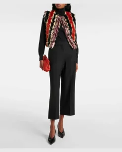 Weste aus Faux Fur Multicolor