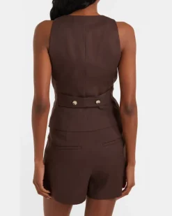 Weste Hartwell aus Twill Braun