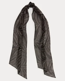 Wickelschal aus foliertem Knitterchiffon Brown