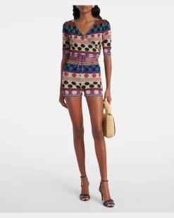 Wickeltop Escape aus Jacquard Multicolor