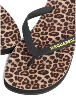 Wild2 Flip-Flops mit Leoparden-Print - Braun