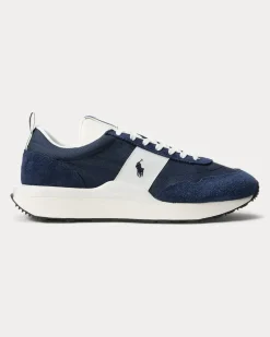 Wildleder-Oxford-Sneaker Train 89 Blue