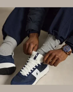Wildleder-Oxford-Sneaker Train 89 Blue
