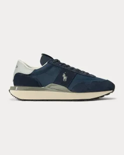 Wildleder-Oxford-Sneaker Train 89 Blue