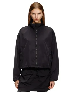 Windbreaker aus kompaktem Nylon - Jacken - Damen - Schwarz
