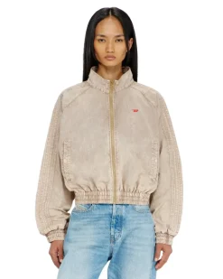 Windjacke aus behandeltem Taslan - Jacken - Damen - Beige
