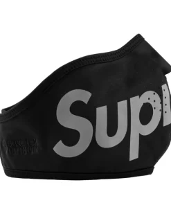 Windstopper Mundschutzmaske mit Logo-Print - Schwarz