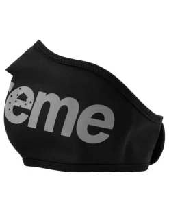 Windstopper Mundschutzmaske mit Logo-Print - Schwarz