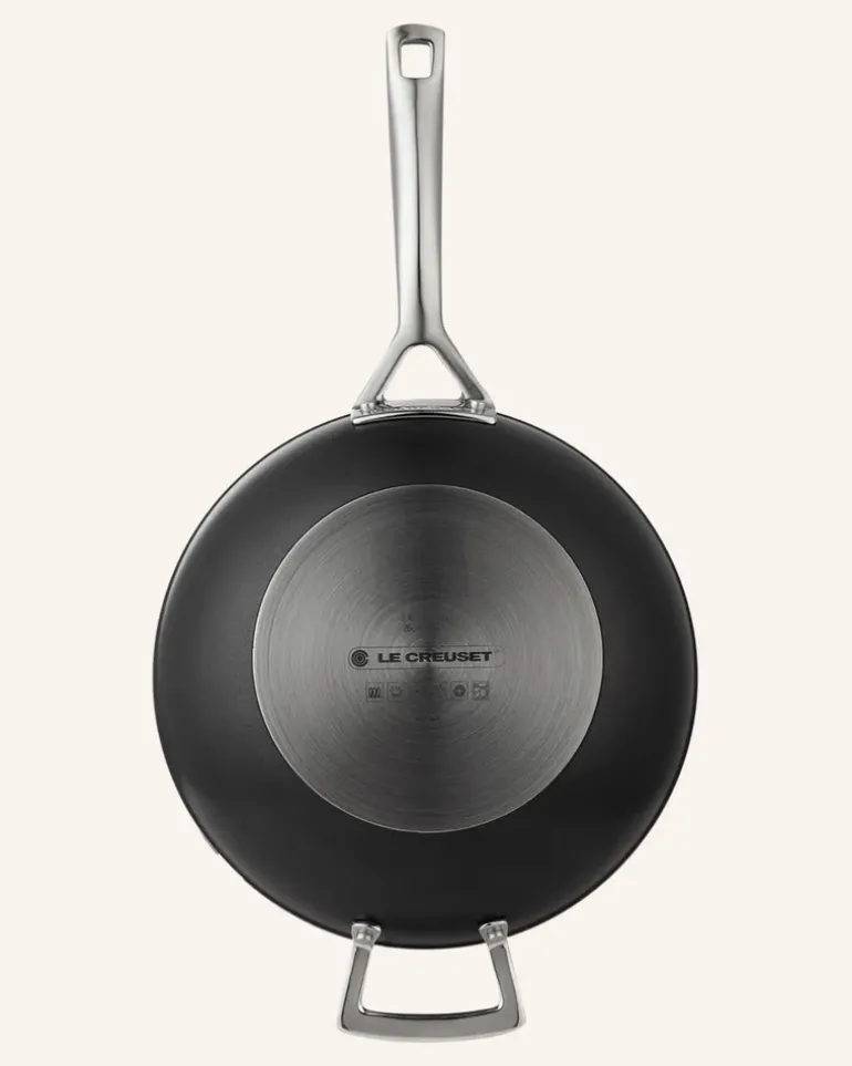Wok-Pfanne Aluminium Antihaft silber Schwarz